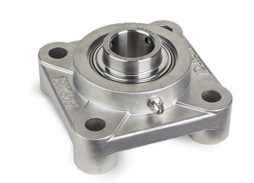 4 Bolt flange Eccentric Locking Stainless Steel Bearing Stainless Steel Housing Stand-Off Series Wide Inner Race