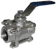 1/2" NPT Air Valve Air Valve Ball Valve Full Port (3 Piece) Manual Valve Pneumatic Stainless Steel