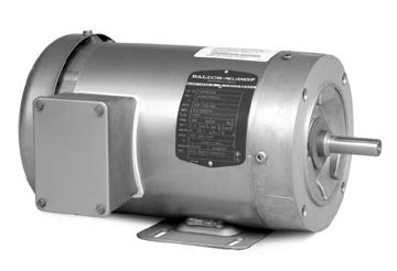 2 HP 1800 RPM 3 Phase 60HZ 145TC TENV Footless AC Electric Motor Washdown Duty