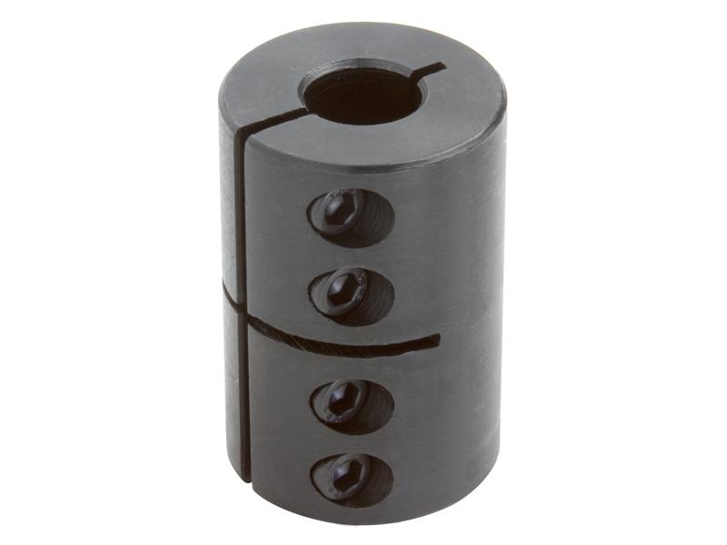 1/2 inch ID 3/8 inch ID Black Oxide One Piece Clamping Shaft Coupling