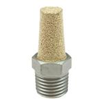 1/4 inch NPT Air Fitting Muffler Plated Brass 