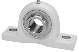 Hard Chrome Bearing Pillow Block Set Screw Locking Thermoplastic Housing Wide Inner Race