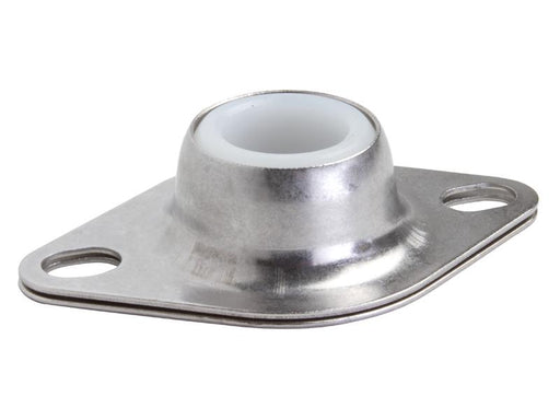 1/2 inch Diameter 2 Bolt Flange bearing No Locking Mechanism Stainless Steel Housing Stamped Steel Housing UHMW Bearing