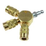 1/4 inch NPT Inlet 1/4 inch Outlet Air Manifold Hex No Couplers 