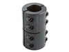 12mm ID Black Oxide Shaft Coupling Two Piece Clamping