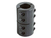 1 inch ID 1-1/4 inch ID Black Oxide Shaft Coupling Two Piece Clamping