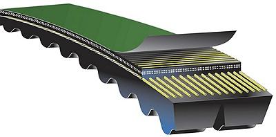 140 inch Long 5/8 inch Top Width 5V Section 6 Strands Notched Super HC XP PowerBand V-Belt