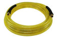 1/4 inch ID 1/4 inch NPT Rigid 100 feet Long Air Hose Polyurethane Reusable Fitting Straight Hose Strain Relief Fitting Transparent Yellow
