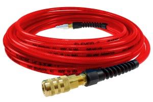 100 feet Long 3/8 inch Automotive Coupler 3/8 inch ID Air Hose Polyurethane Quick Disconnects Straight Hose Transparent Red