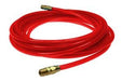 3/8 inch ID 3/8 inch NPT Rigid 50 feet Long Air Hose Polyurethane Reusable Fitting Straight Hose Transparent Red