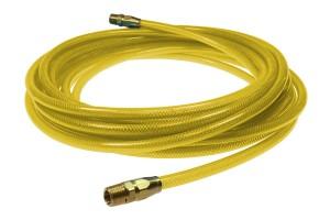 1/4 inch NPT Rigid 25 feet Long 3/8 inch ID Air Hose Polyurethane Reusable Fitting Straight Hose Transparent Yellow