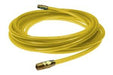 1/4 inch ID 1/4 inch NPT Rigid 25 feet Long Air Hose Polyurethane Reusable Fitting Straight Hose Transparent Yellow