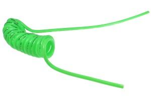 25 feet Long 3/16 inch ID Air Hose Coiled Hose Neon Green No Fitting Polyurethane