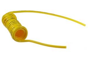 3/16 inch ID 5 feet Long Air Hose Coiled Hose No Fitting Polyurethane Yellow