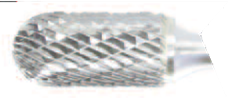1" Cut Length 1/2" Cut Diameter 1/4" Shank Diameter Abrasive Aluma Cut Carbide Burr Cylinder Shape Radius End