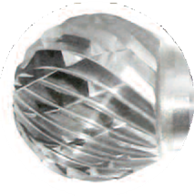1/2" Cut Diameter 1/2" Cut Length 1/4" Shank Diameter Abrasive Ball Shape Carbide Burr Double Cut