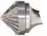 1" Cut Diameter 1" Cut Length 1/4" Shank Diameter 90º Cone Shape Abrasive Carbide Burr Double Cut