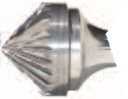 1/4" Shank Diameter 3/4" Cut Diameter 3/8" Cut Length 90º Cone Shape Abrasive Carbide Burr Double Cut