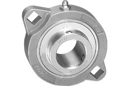 2 Bolt flange Narrow Inner Race Set Screw Locking Stainless Steel Bearing Stainless Steel Housing