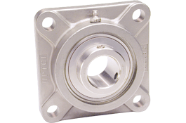 4 Bolt flange Cap Ready Set Screw Locking Stainless Steel Bearing Stainless Steel Housing Wide Inner Race