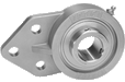 3 Bolt Flange bracket Set Screw Locking Stainless Steel Bearing Stainless Steel Housing Wide Inner Race