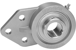 3 Bolt Flange bracket Cap Ready Set Screw Locking Stainless Steel Bearing Stainless Steel Housing Wide Inner Race