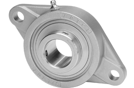 2 Bolt flange Cap Ready Set Screw Locking Stainless Steel Bearing Stainless Steel Housing Wide Inner Race