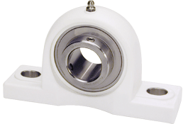 Pillow Block Set Screw Locking Stainless Steel Bearing Thermoplastic Housing Wide Inner Race