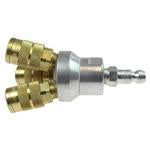 1/4 inch NPT Inlet 1/4 inch NPT Outlet Air Manifold No Couplers Tri-Pod